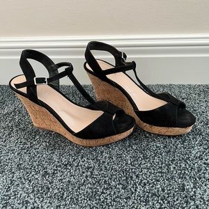 Charles by Charles David Black Suede Wedge Heels. Worn Once!😍